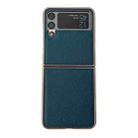 For Samsung Galaxy Z Flip4 Skyline Series Nano Electroplating PU Phone Case(Green) - 1