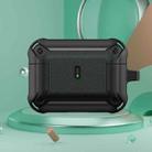 For AirPods Pro Sliding Buckle Wireless Earphone Protective Case with Hook(Black) - 1