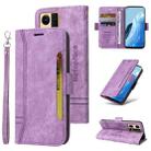 For OPPO Reno7 / F21 Pro BETOPNICE Dual-side Buckle Leather Phone Case(Purple) - 1