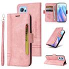 For OPPO Reno 7 5G Global / Find X5 Lite BETOPNICE Dual-side Buckle Leather Phone Case(Pink) - 1