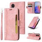 For OPPO Reno 7Z 5G BETOPNICE Dual-side Buckle Leather Phone Case(Pink) - 1