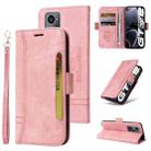 For Realme GT Neo2 5G CN Version BETOPNICE Dual-side Buckle Leather Phone Case(Pink) - 1