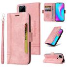 For Realme C15 BETOPNICE Dual-side Buckle Leather Phone Case(Pink) - 1
