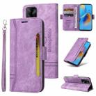 For OPPO A74 4G BETOPNICE Dual-side Buckle Leather Phone Case(Purple) - 1