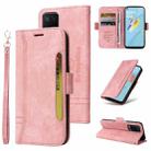 For OPPO A54 4G / A16 / A16s BETOPNICE Dual-side Buckle Leather Phone Case(Pink) - 1