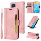 For OPPO A15 BETOPNICE Dual-side Buckle Leather Phone Case(Pink) - 1