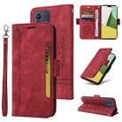 For vivo S12 BETOPNICE Dual-side Buckle Leather Phone Case(Red) - 1