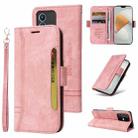 For vivo S12 Pro / V23 Pro 5G BETOPNICE Dual-side Buckle Leather Phone Case(Pink) - 1