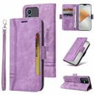 For vivo S12 Pro / V23 Pro 5G BETOPNICE Dual-side Buckle Leather Phone Case(Purple) - 1