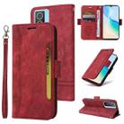 For vivo Y76 5G BETOPNICE Dual-side Buckle Leather Phone Case(Red) - 1