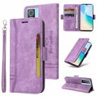 For vivo Y76 5G BETOPNICE Dual-side Buckle Leather Phone Case(Purple) - 1