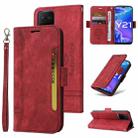 For vivo Y21 2021 BETOPNICE Dual-side Buckle Leather Phone Case(Red) - 1