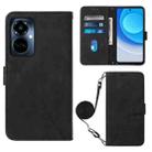 For Tecno Camon 19 Pro 5G Crossbody 3D Embossed Flip Leather Phone Case(Black) - 1