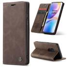 For OnePlus 8 Pro CaseMe Multifunctional Horizontal Flip Leather Case, with Card Slot & Holder & Wallet(Coffee) - 1
