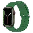 Ocean Silicone Watch Band for Apple Watch Series 8&7 41mm / SE 2&6&SE&5&4 40mm / 3&2&1 38mm (Alfalfa Grass) - 1