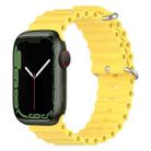 Ocean Silicone Watch Band for Apple Watch Series 9&8&7 41mm / SE 3&SE 2&6&SE&5&4 40mm / 3&2&1 38mm(Yellow) - 1