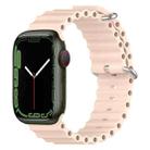 Ocean Silicone Watch Band for Apple Watch Series 9&8&7 41mm / SE 3& SE 2&6&SE&5&4 40mm / 3&2&1 38mm (Light Pink) - 1