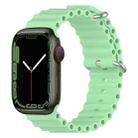 Ocean Silicone Watch Band for Apple Watch Series 8&7 41mm / SE 2&6&SE&5&4 40mm / 3&2&1 38mm (Pistachio Green) - 1