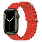 Ocean Silicone Watch Band for Apple Watch Series 8&7 41mm / SE 2&6&SE&5&4 40mm / 3&2&1 38mm (Red) - 1