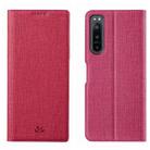 For Sony Xperia 5 IV ViLi DMX Series TPU + PU Shockproof Leather Phone Case(Rose Red) - 1