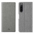 For Sony Xperia 5 IV ViLi DMX Series TPU + PU Shockproof Leather Phone Case(Grey) - 1