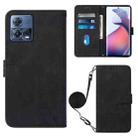 For Motorola Moto S30 Pro 5G Crossbody 3D Embossed Flip Leather Phone Case(Black) - 1