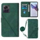 For Motorola Moto X30 Pro 5G Crossbody 3D Embossed Flip Leather Phone Case(Dark Green) - 1