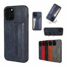 For iPhone 14 Plus PU Leather Card Slot Phone Case(Blue) - 1