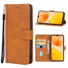 For vivo X80 Lite/V25 5G Leather Phone Case(Brown) - 1