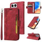 For Honor X8 BETOPNICE Dual-side Buckle Leather Phone Case(Red) - 1