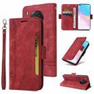 For Huawei nova 8i BETOPNICE Dual-side Buckle Leather Phone Case(Red) - 1