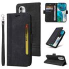 For Motorola Moto G52 / G82 BETOPNICE Dual-side Buckle Leather Phone Case(Black) - 1