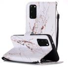 For Galaxy A51 Painted Pattern Horizontal Flip Leather Case with Holder & Card Slots & Wallet(White Broken Stone) - 1