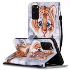 For Galaxy A71 Painted Pattern Horizontal Flip Leather Case with Holder & Card Slots & Wallet(Tiger) - 1