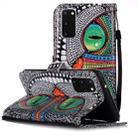 For Galaxy S20 Painted Pattern Horizontal Flip Leather Case with Holder & Card Slots & Wallet(Green Eyed Owl) - 1