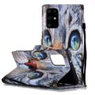 For Galaxy S20+ Painted Pattern Horizontal Flip Leather Case with Holder & Card Slots & Wallet(Blue Cat) - 1