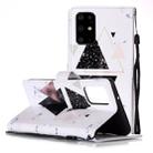 For Galaxy S20+ Painted Pattern Horizontal Flip Leather Case with Holder & Card Slots & Wallet(Triangle Marble) - 1