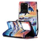 For Galaxy S20 Ultra Painted Pattern Horizontal Flip Leather Case with Holder & Card Slots & Wallet(Dolphin) - 1