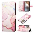 For Motorola Moto G32 PT003 Marble Pattern Flip Leather Phone Case(Rose Gold) - 1