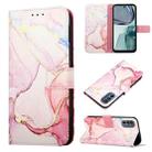 For Motorola Moto G62 5G PT003 Marble Pattern Flip Leather Phone Case(Rose Gold) - 1