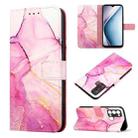 For Itel P38 / S17 / Vision3 PT003 Marble Pattern Flip Leather Phone Case(Pink Purple) - 1