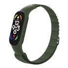 For Xiaomi Mi Band 3 / 4 / 5 / 6 / 7 9-buckle Alpine Loop Adjustable Watch Band(Dark Green) - 1