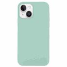 For iPhone 14 Plus Solid Silicone Phone Case(Emerald Green) - 1