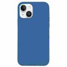 For iPhone 14 Plus Solid Silicone Phone Case(Sea Blue) - 1