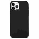 For iPhone 14 Pro Solid Silicone Phone Case(Black) - 1