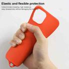 For iPhone 14 Pro Solid Silicone Phone Case(Black) - 4