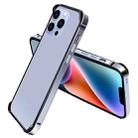 For iPhone 14 TPU + Aluminum Alloy Frame Phone Case(Blue) - 1