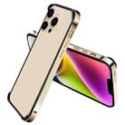 For iPhone 14 TPU + Aluminum Alloy Frame Phone Case(Gold) - 1