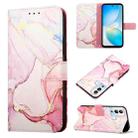 For Infinix Hot 12i X665 PT003 Marble Pattern Flip Leather Phone Case(Rose Gold) - 1