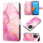 For Infinix Note 12 Pro 4G PT003 Marble Pattern Flip Leather Phone Case(Pink Purple Gold) - 1